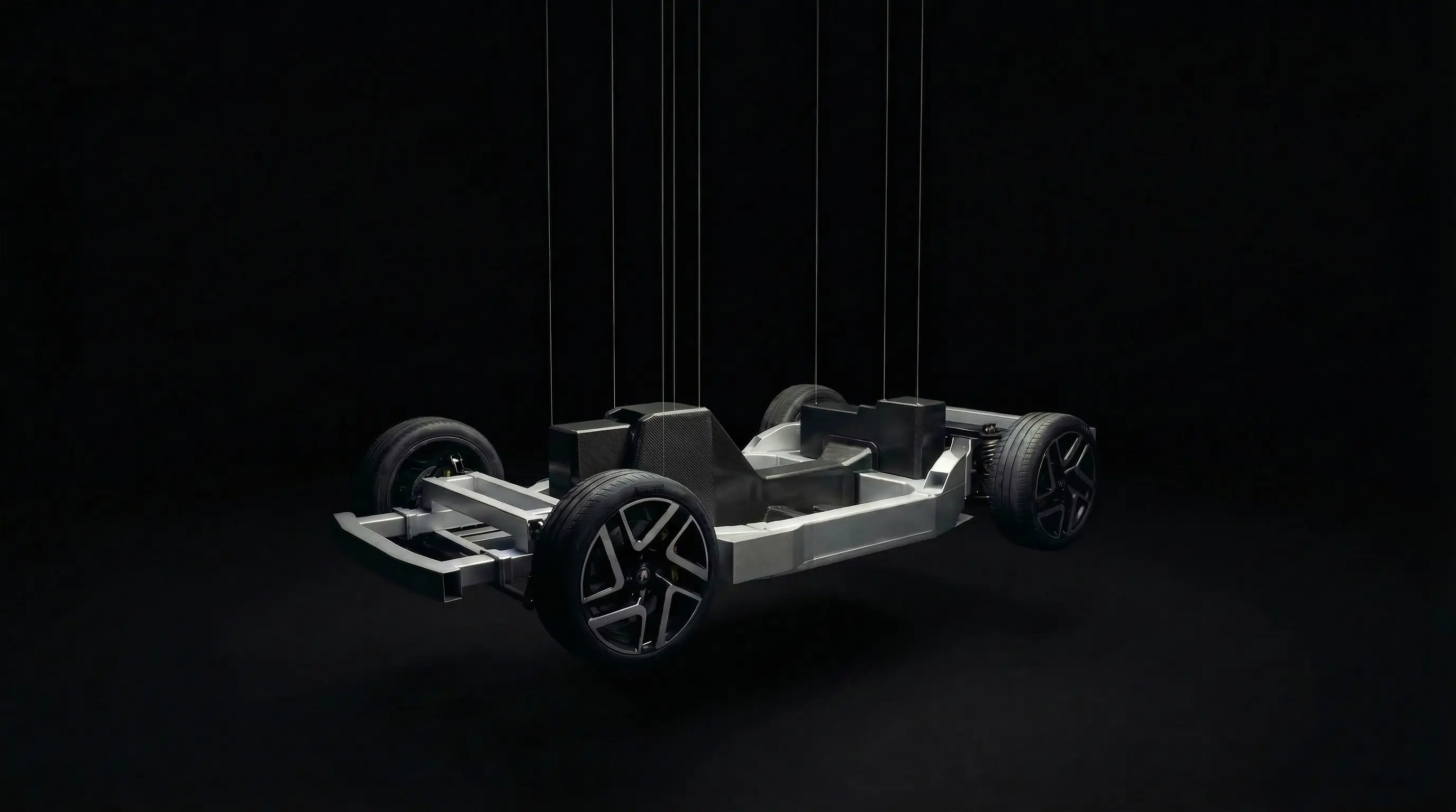 The Featherweight Electric Platform suspended on wires